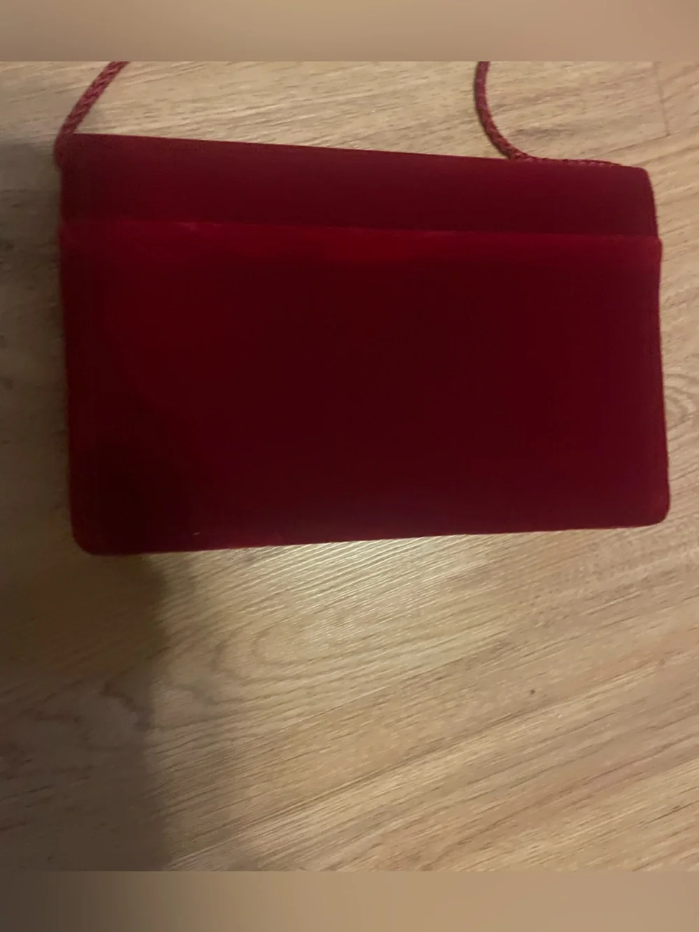 Carolyne Barton Red Velvet purse with Rosette Trim